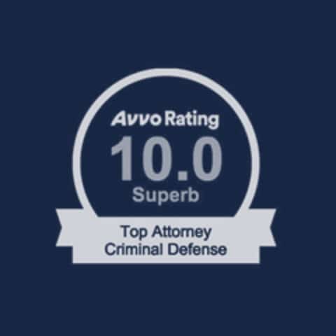 AVVO Rating 10.0 Superb: Top Criminal Defense Awards: Logo